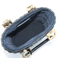 【美品】フェラガモ　籐バッグ ガンチーニ　かごバッグ　ラタン　2way VINTAGE FERRAGAMO/フェラガモ】 Gancini ラタンショルダー
