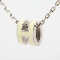 エルメス アトラージュ ペンダント エナメル×メタル ピンク