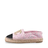 美品　CHANEL カメリア エスパドリーユ ツイード ピンク 36 美品 CHANEL カメリア エスパドリーユ ツイード ピンク 36 【公式通販】