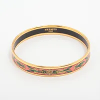 エルメス エマイユPM バングル GP ゴールド A2659525｜中古