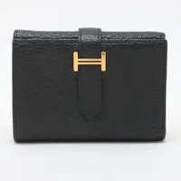 ◇エルメス◇シェブルミゾル/ベアンコンパクト/コンパクトウォレット/財布/刻印D エルメス ベアン コンビネ シェブルミゾル コンパクトウォレット