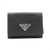 【PRADA】サフィアーノ レザー コンパクトウォレット 1ME001 プラダ サフィアーノ レザー コンパクトウォレット ブラック