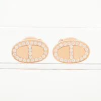 【上品♪】HERMES シェーヌダンクル コントゥール ピアス エルメス HERMES シェーヌダンクル コントゥール ダイヤピアス