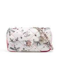 シャネル パリビザンス ナイロン シングルフラップ ダブルチェーン