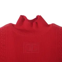 18869✨CHANEL シャネル ココマークボタン ネックウォーマー レッド Chanel Coco Mark P77 Wool Knit 34 Ladies' Red P77800K11276 | eBay