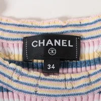 シャネル P79 コットン タンクトップ 34 レディース マルチカラー