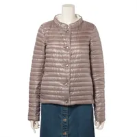 【美品】ヘルノ　ダウンジャケット　水彩画　リバーシブル　ライトダウン　M　42 美品♡ヘルノ リバーシブル ライトダウン ジャケット 金ボタン