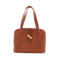 シャネル ココマーク キャビアスキン ショルダーバッグ ブラウン ゴールド金具 2番台