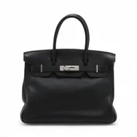 エルメス バーキン35 トゴ ブラック シルバー金具 □H:2004年 A2070412