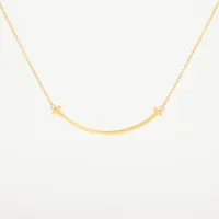 ティファニー Tスマイル スモール ネックレス 750(YG) 2.9g A3857223