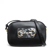 超希少美品 グッチ ホースビット ボディバッグ レザー ブラック 激レア✨ GUCCI グッチ ホースビット レザー ボディバッグ