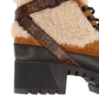Louis Vuitton Laurier Line 19-year Suede Short Boots EU37 Ladies