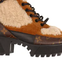 Louis Vuitton Laurier Line 19-year Suede Short Boots EU37 Ladies
