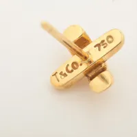ティファニー クロスステッチ ピアス キャッチなし片方のみ TIFFANY&Co. ティファニー クロスステッチ ピアス K18イエロー