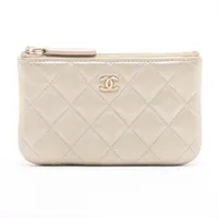 CHANEL レザー ポーチ レッド 訳あり Chanel Red Distressed