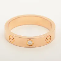 カルティエ ミニラブ 1P ダイヤ リング 750(PG) 4.6g 52 CRB4050752