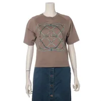 訳アリ　エルメス　Tシャツ ロープ柄　コルドリエール　コットン 訳アリ エルメス Tシャツ ロープ柄 コルドリエール コットン