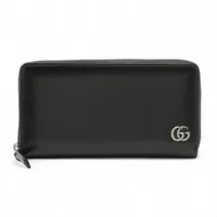 【極美品】グッチ シマ ラウンドジップ ウォレット レザー ブラック グッチシマ グッチ財布 GUCCI ラウンドファスナー長財布 メンズ