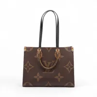 ヴィトン ジャイアントモノグラムリバース オンザゴーMM M45321 ブラウン RFID反応あり