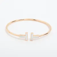 ティファニー Tスクエア ラップ ブレスレット 925×ダイヤ 50.5g