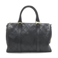 シャネル ビコローレ ラムスキン ボストンバッグ ブラック ゴールド金具