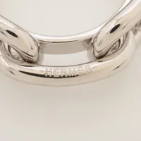 HERMES エルメス ルカデ シェーヌダンクル リング GP シルバー 美品 HERMES ルカデ シェーヌダンクル スカーフリング シルバー