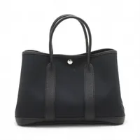 エルメス ガーデンパーティ30 TPM トワルミリタリーxネゴンダ ブラック シルバー金具 D:2019年