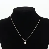 ティファニー オープンハート ラリアット ネックレス 925×パール 5.8g