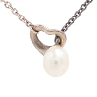 TIFFNY＆Co. 925 オープンハート ラリアット ネックレス l_011 TIFFANY&Co.（ティファニー） シルバー パール オープンハート