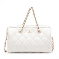 シャネル マトラッセ キャビアスキン 2WAYハンドバッグ ミニボストン