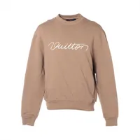 ヴィトン 25AWコットン スウェット M エンベリッシュドハーフジップ