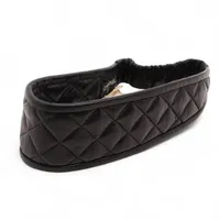 シャネル マトラッセ ヘアバンド ラムスキン ブラック