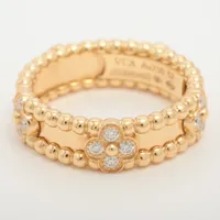 ヴァンクリーフ&アーペル ペルレ スウィートクローバー ダイヤ リング