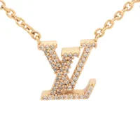 ルイヴィトン コリエ グローリーV ネックレス M00366 ゴールド 3040 美品ヴィトン コリエ グローリーV ネックレス M00366 ゴールド