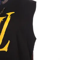 .美品・現行モデル】ルイヴィトン　24SS LVロゴ タンクトップ チェーン 黒 ヴィトン LVロゴ 24SS コットン タンクトップ S レディース ブラック