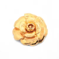 シャネル カメリア ブローチ GP ゴールド