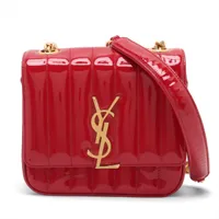 サンローランパリ ヴィキ パテントレザー チェーンショルダーバッグ