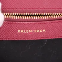 バレンシアガ ビルトップハンドルS レザー 2WAYハンドバッグ ボルドー