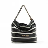 シャネル AS3261 B09885 シャネル22 カーフスキン チェーン シャネル ミニ ハンドバッグ CHANEL22 ブラック AS3980 シャイニー