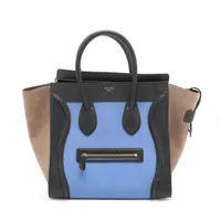 CELINE☆セリーヌ☆ラゲージミニショッパー☆ハラコレオパード柄☆限定品 セリーヌ ラゲージ ミニショッパー レザー×ハラコ ハンドバッグ