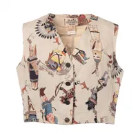 エルメス コットン ベスト 42 レディース アイボリー  Kachinas