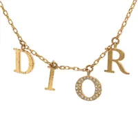 美品　ディオール クレール ディー リュヌ ネックレス ラインストーン 極美品］DIOR CLAIR D LUNE ネックレス ラインストーン
