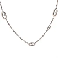 エルメス シェーヌダンクル ファランドール ネックレス 925 132.4g シルバー