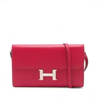 エルメス コンスタンスロング トゥーゴー ヴォーエプソン ルージュカザック シルバー金具 Y:2020年