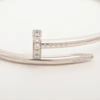 カルティエ ジュストアンクル ダイヤ ブレスレット 750(WG) 35.2g 18