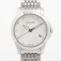 ⭐【美品希少レア】グッチ6000.L.ホワイトフェイス腕時計(稼働品) グッチ 腕時計｜中古ブランド品・ブランド古着通販｜ALLU