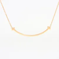 ティファニー Tスマイルスモールネックレス 750 yg ティファニー Tスマイル スモール ネックレス 750(YG) 3.0g