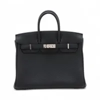 エルメス バーキン25 ルトゥルネ トゴ ブラック シルバー金具 K