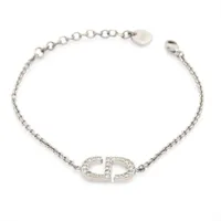 ディオールDior♡ブレスレット新品未使用 Christian Dior ディオール Dロゴチャーム ブレスレット＜USED