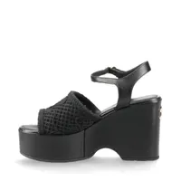 シャネル ココマーク 25SS レザー ウェッジソールサンダル 36C